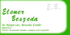 elemer beszeda business card